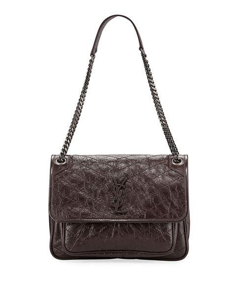 niki medium monogram ysl shiny waxy quilted shoulder bag|Saint Laurent Medium Niki Suede Shoulder Bag.